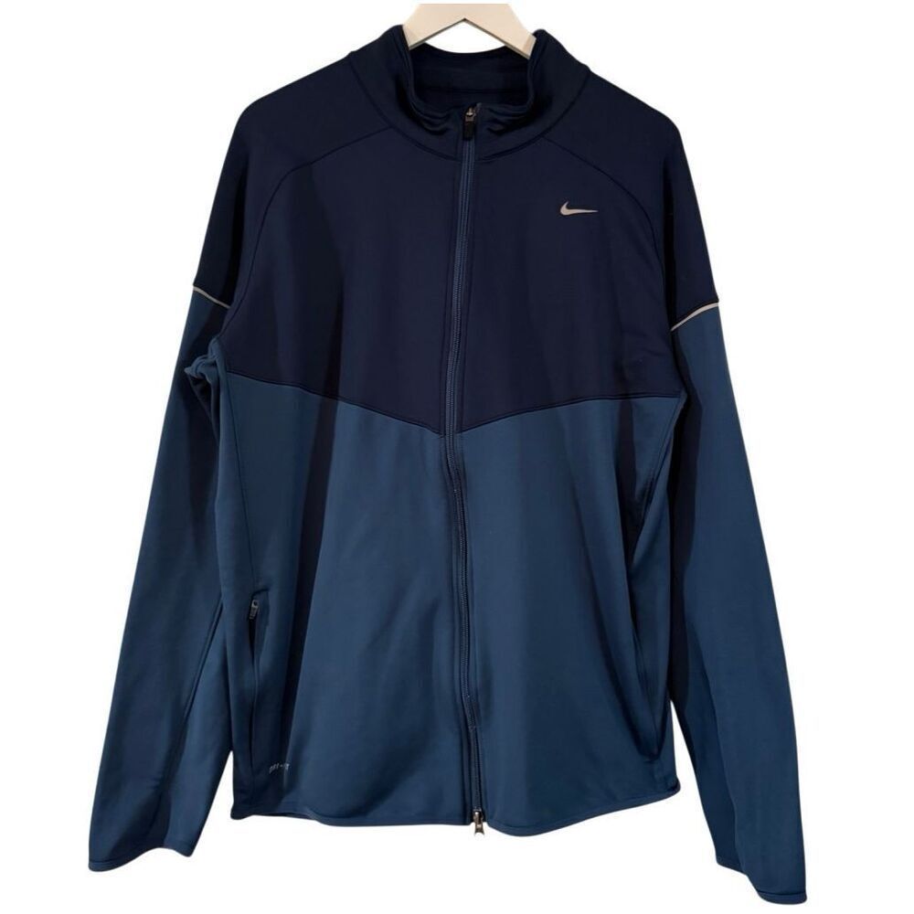 Nike Dri-Fit blue colorblock track jacket size XL